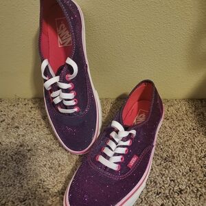 Vans Purple/Blue Iridescent Canvas Sneakers Low-Top Casual